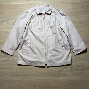 Vintage London Fog Lined Khaki Mid Length Shell Classic Trench Coat Old Money 18